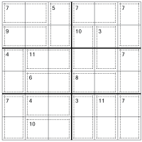 printable math Killer Sudoku puzzles for math students