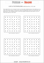 printable 6 by 6 medium level Slitherlink logic puzzles
