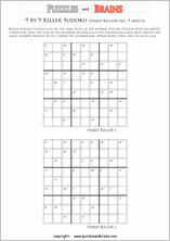 printable 9 by 9 challenging level math Sudoku puzzles for kids