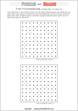 printable 9 by 9 difficult level Slitherlink logic puzzles for kids and adults