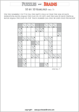 printable 10 by 10 math Kakuro puzzles for young and old math students