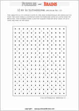 printable 12 by 16 medium level Slitherlink logic puzzles for kids and adults