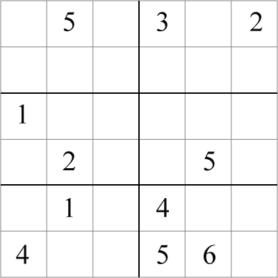 Medium 6 by 6 Sudoku 1 and 2