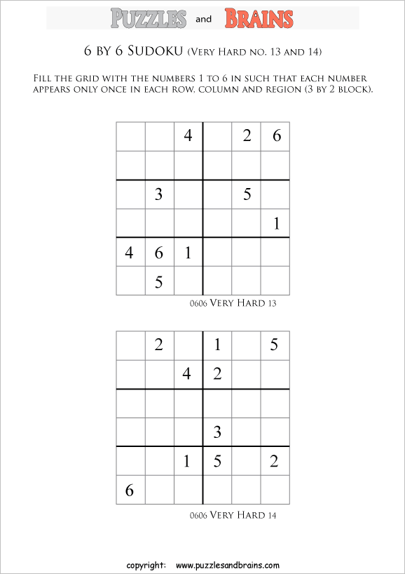 printable difficult sudoku puzzles