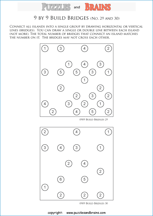 printable logic and iq puzzles for math students and people who love brain teasers	