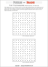 printable 9 by 9 medium level Slitherlink logic puzzles for kids and adults