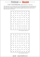 printable 9 by 9 medium level Slitherlink logic puzzles for kids and adults