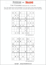 Free and printable Sudoku puzzles for young and old to challenge and