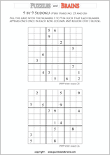 printable very difficult level 9 by 9  Sudoku puzzles