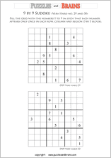 printable very difficult level 9 by 9  Sudoku puzzles