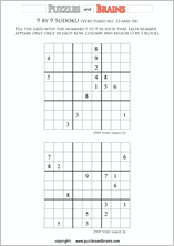 printable very difficult level 9 by 9  Sudoku puzzles