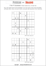 printable very difficult level 9 by 9  Sudoku puzzles