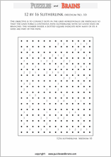 printable 12 by 16 medium level Slitherlink logic puzzles for kids and adults