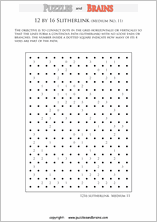 printable 12 by 16 medium level Slitherlink logic puzzles for kids and adults