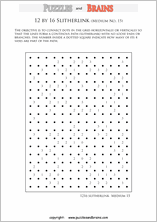 printable 12 by 16 medium level Slitherlink logic puzzles for kids and adults