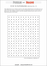 printable 12 by 16 medium level Slitherlink logic puzzles for kids and adults