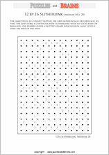 printable 12 by 16 medium level Slitherlink logic puzzles for kids and adults